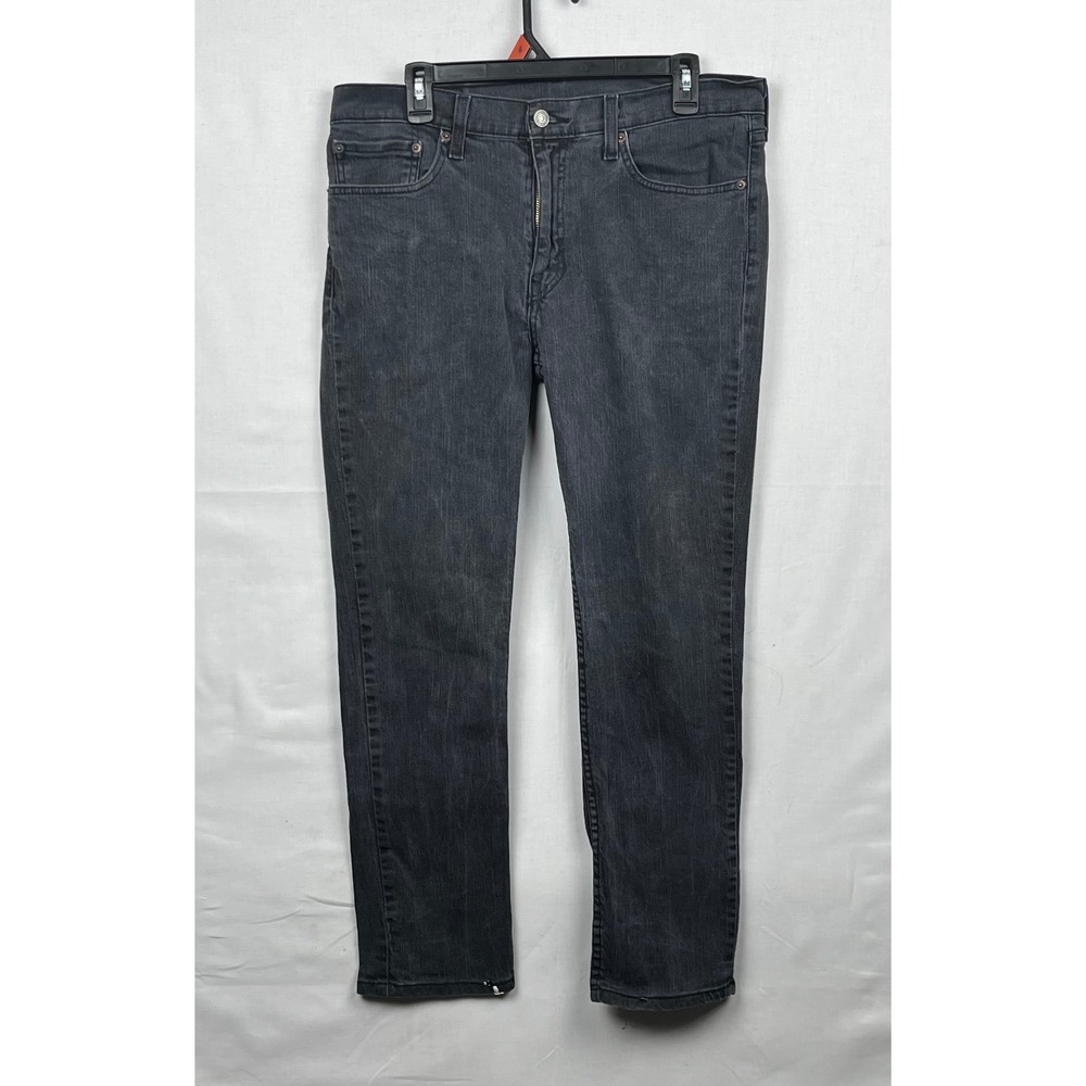 Levi's Slim Fit Jeans Mens 37x27.5 Faded Black Denim‎ Pants